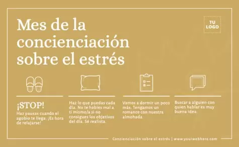 Edita un diseño sobre el estrés