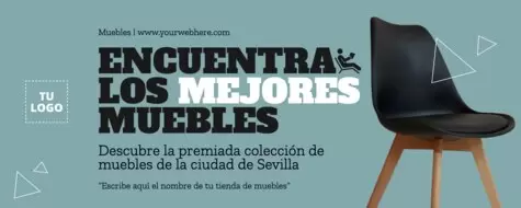 Edita un flyer de tienda de muebles