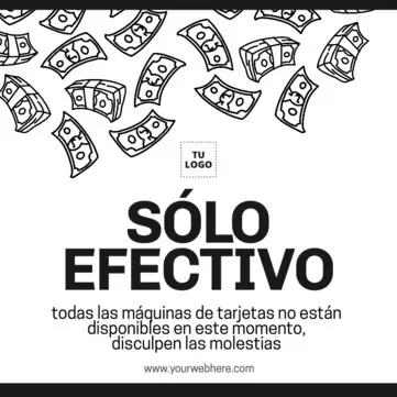 Editar un cartel de Solo Efectivo