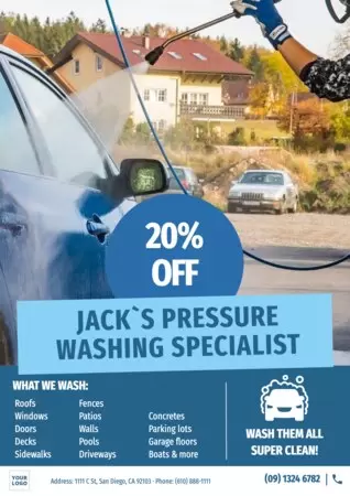 Edit a pressure washing flyer template