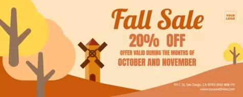 Edite um design de Promoções de Outono