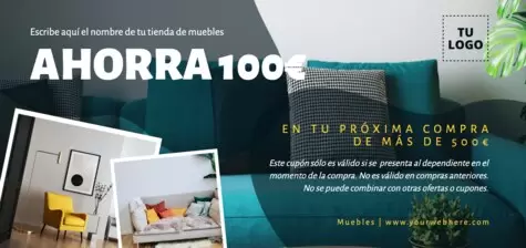Edita un flyer de tienda de muebles