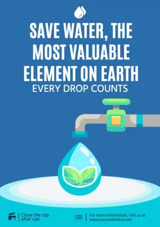 Edit a poster to Save Water