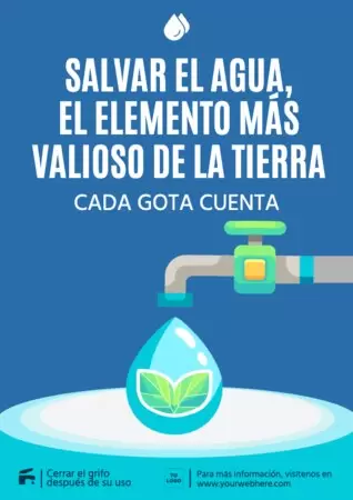 Edita un cartel de ahorro de agua