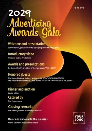 Edit an Awards Ceremony banner