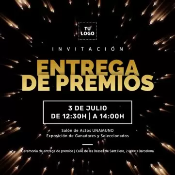 Edita un banner de entrega de premios