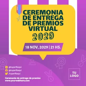 Edita un banner de entrega de premios