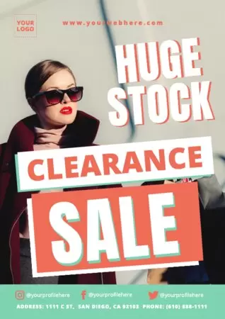 Huge stock clearance template to edit  Clearance sale poster, Clearance  sale banner, Sale poster
