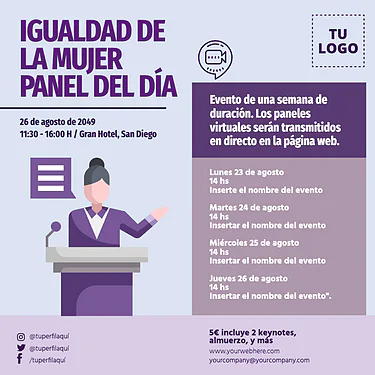 Edita una plantilla para redes sociales