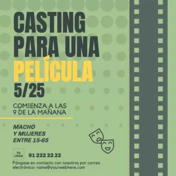 Edita un diseño para castings y audiciones