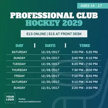 Edit a Hockey poster