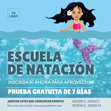 Editar un anuncio para clases de natación