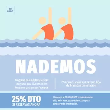 Editar un anuncio para clases de natación