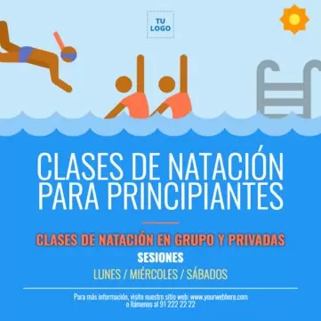 Editar un anuncio para clases de natación