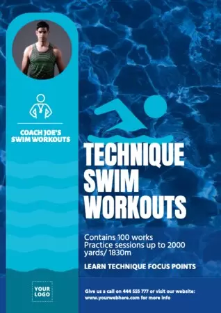 Editar um anúncio para aulas de natação