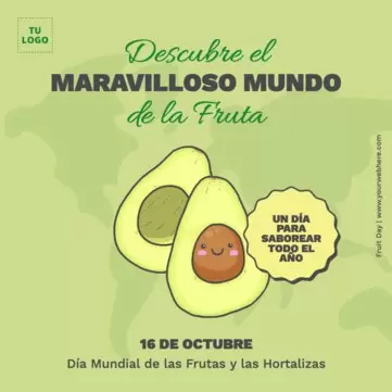 Edita un póster del Día de la Fruta