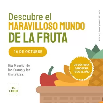 Edita un póster del Día de la Fruta