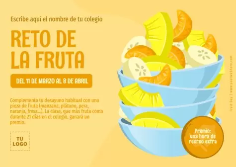 Edita un póster del Día de la Fruta