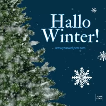 Bearbeite eine Hallo Winter Vorlage