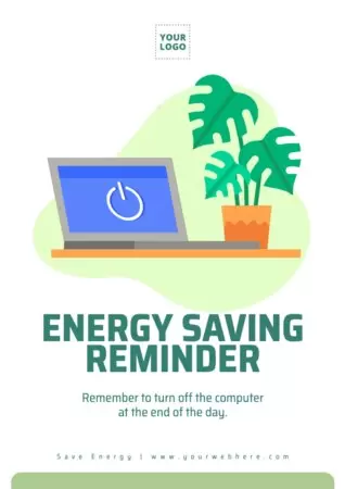 Bearbeite ein Energiespar Poster