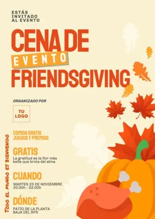 Edita un banner de Friendsgiving