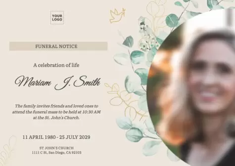 Edit an obituary card