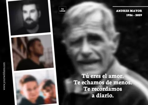 Edita una tarjeta de pésame