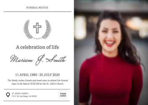 Eine Nachrufkarte bearbeiten