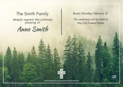 Eine Nachrufkarte bearbeiten