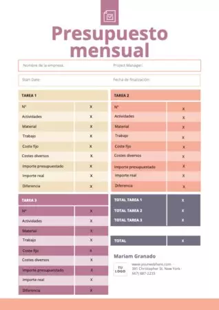 Edita un diseño de presupuesto