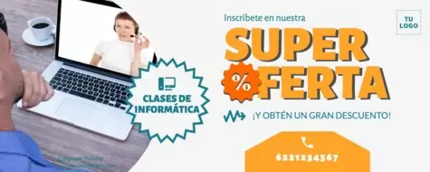 Edita un cartel para clases de informática