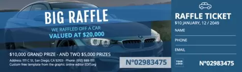 Crie um bilhete de rifa