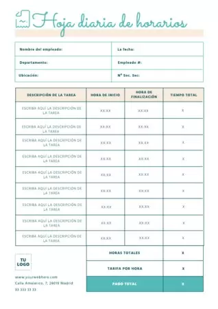 Edita una Hoja de Control Horario