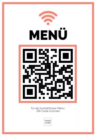 Bearbeite ein Hinweis QR-Code Schild