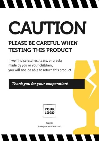 Edit a caution object poster