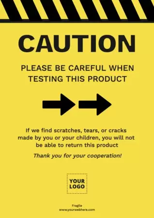 Edit a caution object poster