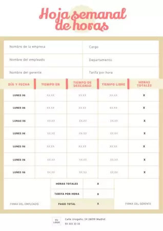 Edita una Hoja de Control Horario