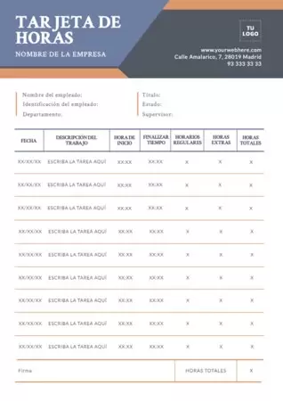 Edita una Hoja de Control Horario