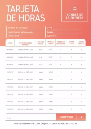 Edita una Hoja de Control Horario