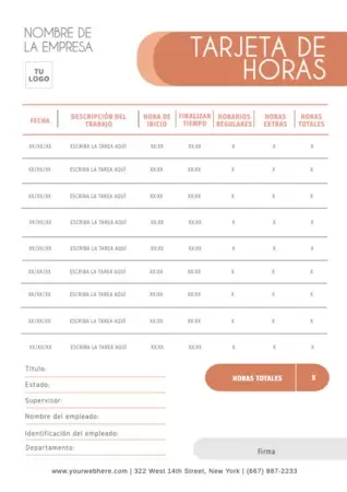 Edita una Hoja de Control Horario