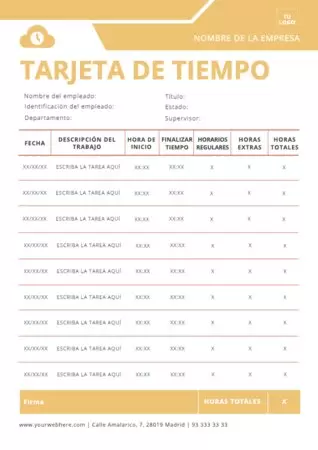 Edita una Hoja de Control Horario