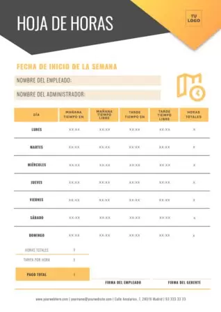Edita una Hoja de Control Horario