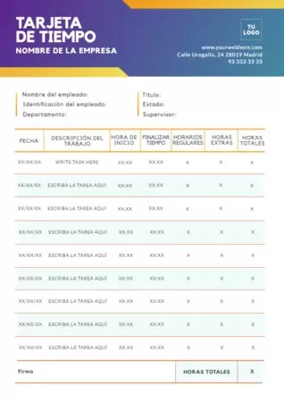 Edita una Hoja de Control Horario