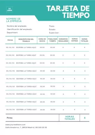 Edita una Hoja de Control Horario