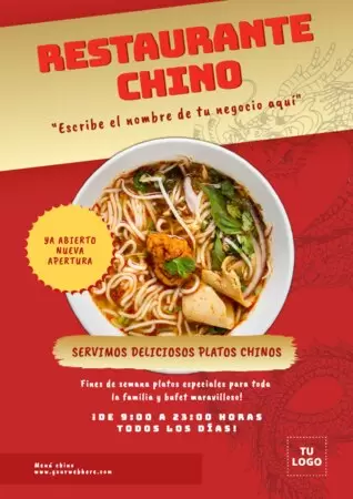 Edita tu menú de comida china
