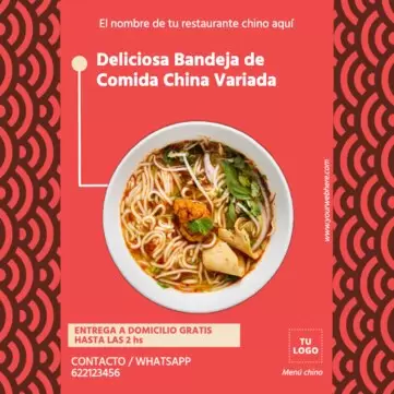 Edita tu menú de comida china