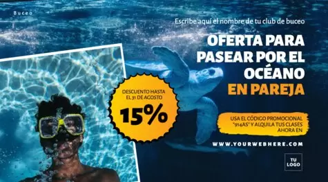 Edita un banner de buceo