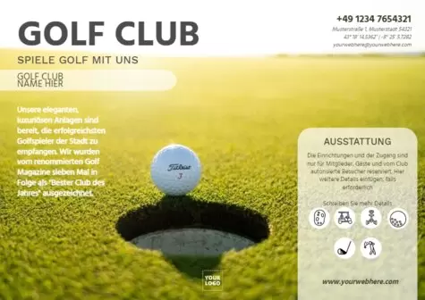 Bearbeite eine Golf Vorlage