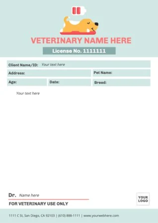 Edit a blank prescription form