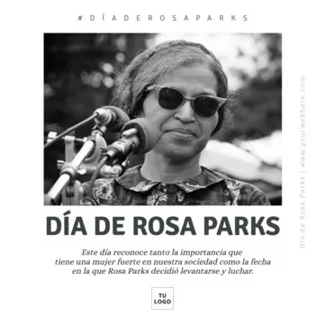 Edita un flyer de Rosa Parks